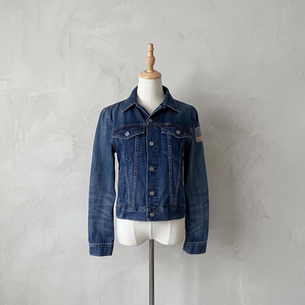 Polo Ralph Lauren c. 2000s Denim Trucker Jacket in Heritage Indigo | S/M